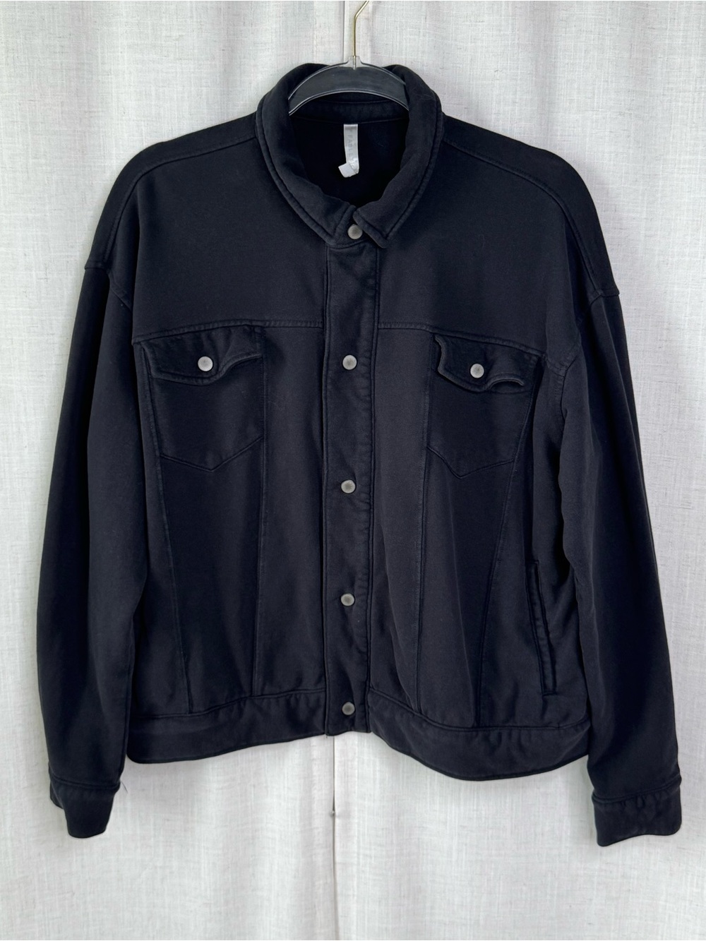 Fabletics Lara Oversized Terry Jacket Black Size XS - Picture 2 of 9